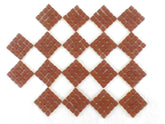 BORDÜRE Glasmosaik Braun matt Glas Borde 18x Quadrate 50 x 50 mm 288 Steine 5 mm