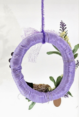 Casa - Poador Kranz Tür/ Wand Kranz künstlich trocken Lila 20cm Deko Geschenk