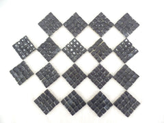 Glas BORDÜRE Glasmosaik Antrazit Klarglas Borde 18 x 50 x 50 mm 288 Steine 5 mm