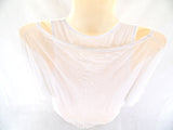 T - Shirt & Top America Vintage Flagge und Stern Weiß One Size Pailetten Top!!