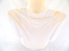 T - Shirt & Top America Vintage Flagge und Stern Weiß One Size Pailetten Top!!