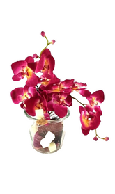 Casa-Poador Gesteck Orchidee Phalenopsis Kunstblumen Glas künstlich Geschenk