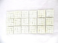 BORDÜRE Glasmosaik Weiß Klarglas Borde 18 x Quadrate 50 x 50 mm 288 Steine 5 mm