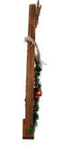 TANNENBAUM HOLZ Braun künstliche Accessoires Sterne Kugel Blätter Dekoration