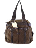 GEOSS TASCHE BRAUN Schultertasche Reißverschluss Damentasche