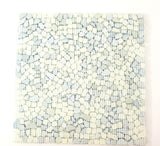 CASA-POADOR Mosaik Fliesenmatte Polygonal weiß hellblau glänzend