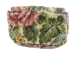 Geldbörse Beige Portmonaie Wallet Etui fortlaufendes Blumenmuster Magnetversch