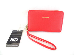 Geldbörse Portmonaie Wallet Rot Etui New Design Querformat Fee Anhänger