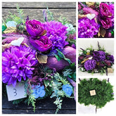 Casa-Poador Grabschmuck Gesteck Exoten Lila künstlich Totensonntag Friedhof Blum