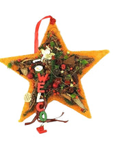 CASA - POADOR ADVENTSSTERN Wand künstlich 35 cm Sisal Stern Orange Rot Natur