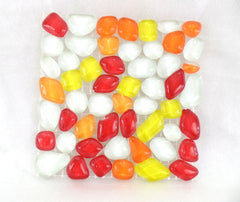 BORDÜRE Glasmosaik Napoli Polygonal Soft Glas Gelb Orange Rot glatt 1 Quadrat