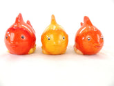 Fische 9 Stück Orange Keramik Ton 8 cm Tierfigur Dekoration
