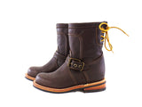 Westernstiefelette Arbeits Cowboyboot 35 UK 2 USA 4 Braun Schnalle Leder Mexico