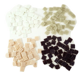 Mosaiksteine 500 g Mix 4 Farben Weiß Beige Lachs Lila 168 Steine Basteln