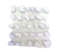 Mosaik Crush Glas matt 650g Grau Lila Blau unregelmäßig Mix Milchglas Steine DIY