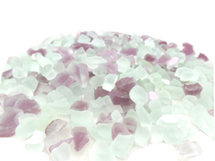 Mosaiksteine Crush Glas milchig Bourdaux matt 650 g 420 Steine unregelmäßig Mix