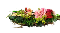 CASA - POADOR TÜRKRANZ Rosa Ostern Kunstblumen 20 D rund Naturkranz Eier