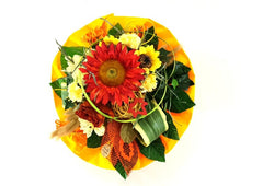 Strauß Sonnenblumen Nelken Rose Kunstblumen Grabstrauß Geschenk künstliche Blume