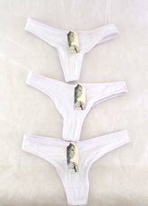 Slips String Tanga Vorteilspack 3 er Set Weiß Sexy