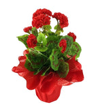 CASA - POADOR GERANIE Künstliche rote Pelagonie Kunstblume Blume Geschenk