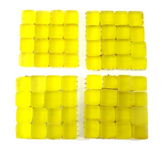 Glasmosaik Zitronengelb Mosaiksteine matt Glas Borde 4 x Quadrate Mosaik Basteln