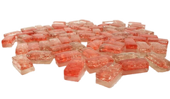 Mosaiksteine Waterdrops Rose / Lachs Bubble Dream 500 g glatt Rechteck Mosaik