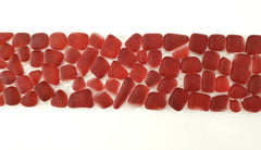 BORDÜRE Casa-Poador Glasmosaik Polygonal Rot 1 Streifen matt unregelmäßigTropfen