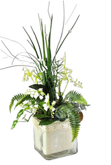 Casa-Poador Gesteck Maiglöckchen Kunstblumen Glas künstlich Geschenk Deko