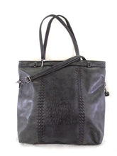 Bella Bella Tasche Schwarz Schulter Beuteltsche Damenhandtasche Kroko XXL