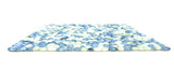 CASA-POADOR Mosaik Fliesenmatte Polygonal weiß hellblau glänzend