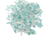 Glasmosaik Glas Crush - Glas Türkis 650 g Milchglas matt unregelmäßig 460 Steine