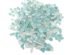 Glasmosaik Glas Crush - Glas Türkis 650 g Milchglas matt unregelmäßig 460 Steine