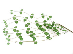 3 x Künstliche Ranken Busch Zweig grün Blätter Textil Dekoration 65 cm Lang