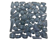 BORDÜRE Glasmosaik Polygonal Soft Glas Grau Novara 1 x Quadrat glatt glänzend