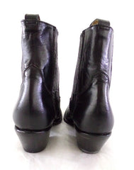 Westernstiefel 37 Schwarz Short Natural Negro Applikationen Leder spitz Riporto