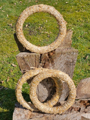 Casa-Poador STROHKRÄNZE- Ø25 Strohringe 3 Stück Strohrömer Rohling Kranz Advent