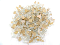 Casa-Poador Mosaiksteine Crush-Glas Beige Lachs Mix matt unregemäßig 650 g