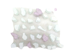 Mosaiksteine Crush Glas milchig Bourdaux matt 650 g 420 Steine unregelmäßig Mix