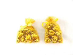 Herz Aufhänger 24 Stück Goldfarbig 4,5 cm x 3,5 cm mit Öse aufhängen 2 Säckchen