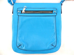 Mahel Schultertasche Hellblau Umhängetasche Lederimitat Magnet / Reißverschluss