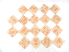 BORDÜRE Glasmosaik Lachs matt Glas Borde 18x Quadrate 50 x 50 mm 288 Steine 5 mm