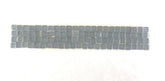 BORDÜRE Glasmosaik Grau matt Borde 1 Streifen unregelmäßig 92 Steine