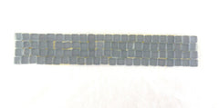 BORDÜRE Glasmosaik Grau matt Borde 1 Streifen unregelmäßig 92 Steine