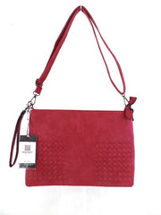 Tasche Damen Bella Belly Brombeer Schultertasche Damenhandtasche Kroko