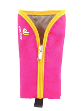 Deuter Schlamperrolle Federmäppchen Pink mit Punkte Reißverschluss Orange Schule