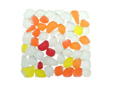 BORDÜRE GLASMOSAIK Napoli/M Polygonal Soft Glas milchig Gelb Orange Rot matt