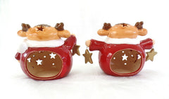 Teelichthalter 2 Stück Rot Windlicht Teelichter Weihnachten Deko