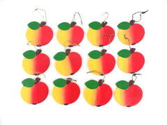 Äpfel Keramik Ton 12 Stück 10 cm Aufhängung Dekoration