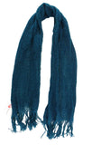 SCHAL TÜRKIS BLAU Länge 160 cm 100 % Acrylic Highlight Company Fransen