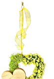 CASA - POADOR TÜRKRANZ Wand Kranz künstlich 20 cm D gelb Natur Herz Deko